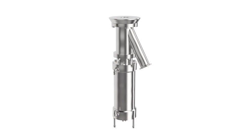 Vacuum powder introduction valve at the bottom of the tank (RT)