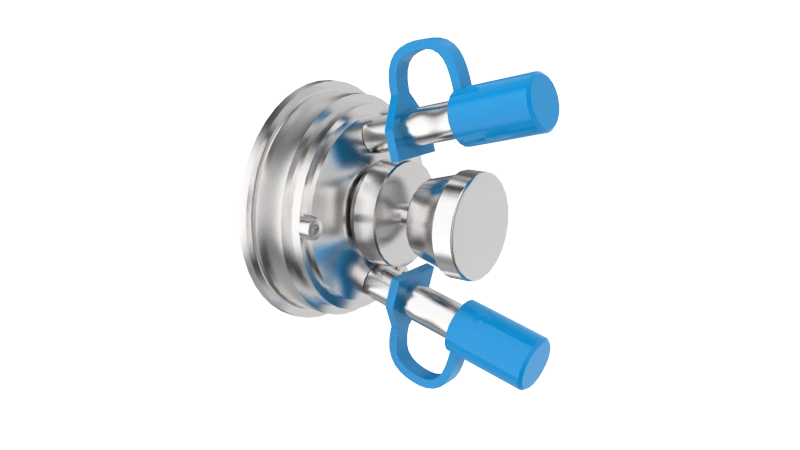 Sampling valve with flush membrane (PEMA)